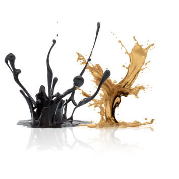 oil gold splash